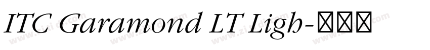 ITC Garamond LT Ligh字体转换